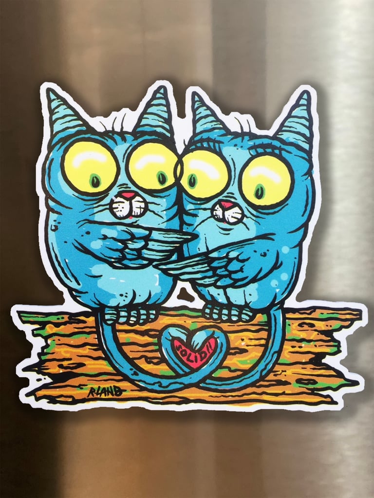 Meowl Cupple Magnetic Art | R. Land